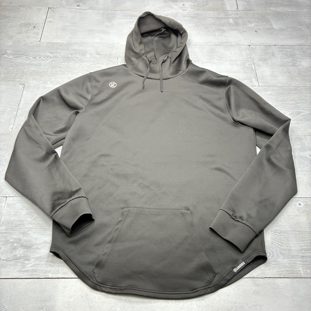 Legends Hoodie Mens XXL Black Hawthorne Tech Curved Hem Sweatshirt Stretch Wick